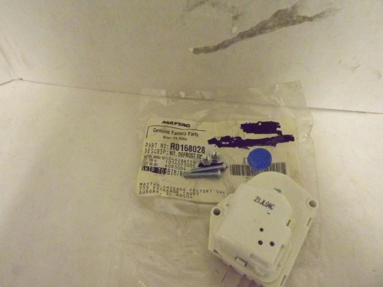 MAYTAG WHIRLPOOL REFRIGERATOR R0168028 DEFROST TIMER KIT NEW MAYTAG WHIRLPOOL REFRIGERATOR R0168028 DEFROST TIMER KIT NEW